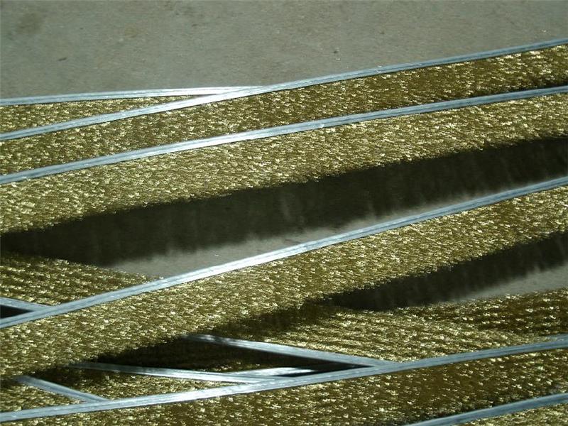 鋼帶鋼絲條刷（鍍銅鋼絲，厚度3到8mm不等）